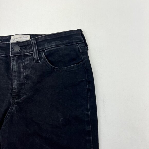 Universal Thread Womens Mid Rise Skinny Jeans Black Distressed Size 2/26S - Picture 3 of 10